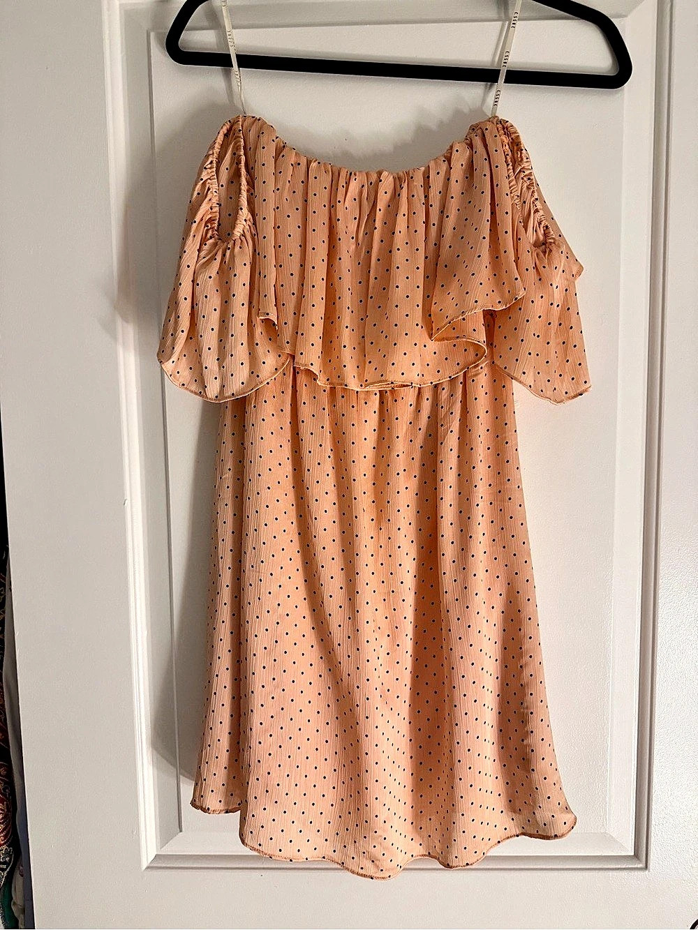 essie Polka Dot Mini Dress in Pink Size Small Like New